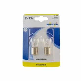 176354000 Лампа P21W 12V 21W BA15S (блістер 2 шт.) NARVA 17635B2