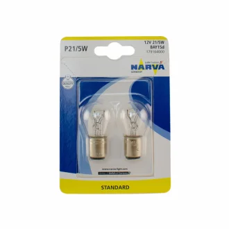 179164000 Лампа P21/5W 12V BAY15D (блістер 2 шт.) NARVA 17916B2