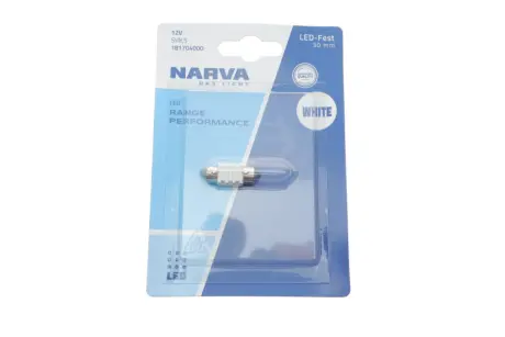 Лампа світлодіодна LED FESTOON С5W Range Performance 0,8W SV8.5 (30мм) (вир-во Narva) NARVA 181704000