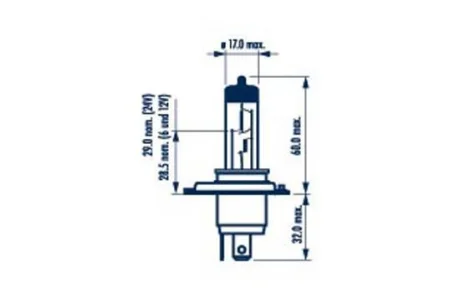 488923000 Лампа H4 24V 75/70W P43t HD NARVA 48892