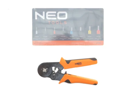 Кліщі для обтиснення та зняття ізоляції 205 мм (+ 1200 гільз) NEO TOOLS 01-562