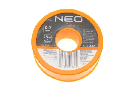 Фум-стрічка для труб 19x0,2 mm L-15 m NEO TOOLS 02-032