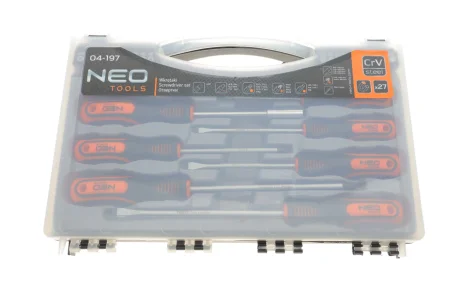 Набір викруток і біт SL, PH, Torx, Hex 27 од. NEO TOOLS 04-197