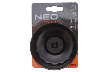 Насадка для заміни масляного фільтра 3/8" (d=74mm/15 граней) NEO TOOLS 11-365