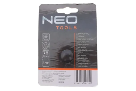 Насадка для заміни масляного фільтра 3/8" (d=78mm/15 граней) NEO TOOLS 11-366