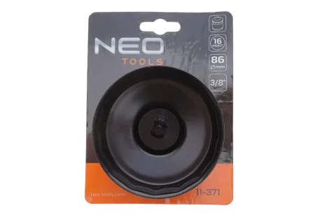 Насадка для заміни масляного фільтра 3/8" 16-гранний (d=86mm) NEO TOOLS 11-371