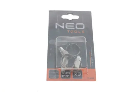 Хомут черв\'ячний Ø12-20x9 мм 3 од. NEO TOOLS 11-402