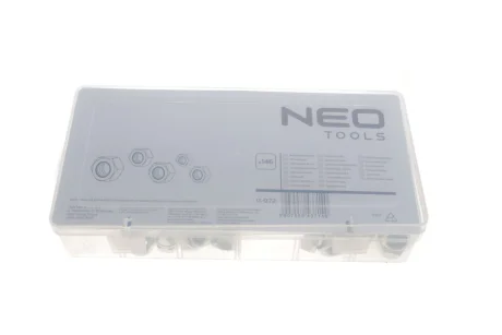 Гайка самостопорна (146шт) (M4/M/M6/M8/M10/M12) NEO TOOLS 11-972