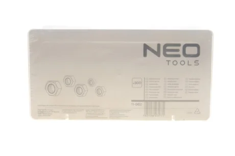Набір гайок (300шт) (M3/M4/M5/M6/M8/M10) NEO TOOLS 11-982