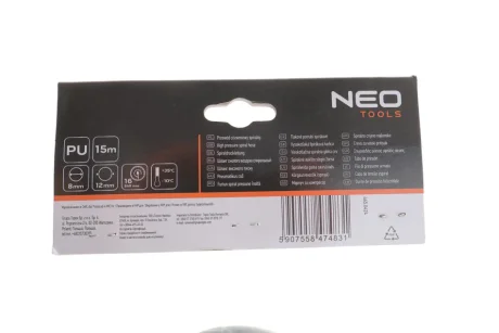 Шланг пневматичний Ø8 мм L 15 м NEO TOOLS 12-076-1