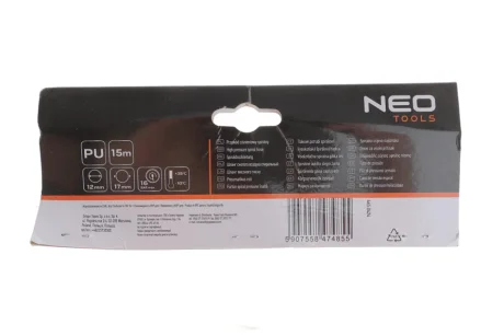Шланг пневматичний Ø12 мм L 15 м NEO TOOLS 14-802-1