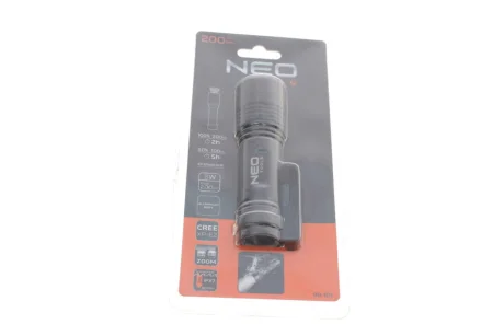 Ліхтарик алюмінієвий 200Lm/3xAAA/IPX7/LED SMD NEO TOOLS 99-101