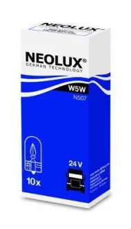 ЛАМПА N504 W5W 24V W2,1x9,5d UNV1 NEOLX ="" NEOLUX N507