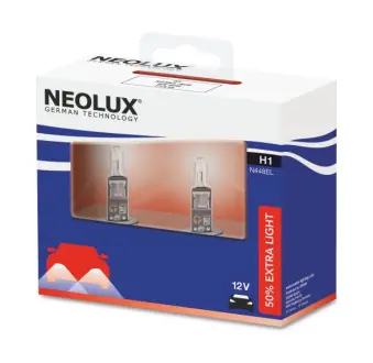 Лампа (Набір 2шт) H1 12В 55Вт до 90% більш яскраве Extra Light + 50% NLX448EL-SCB NEOLUX NLX448ELSCB