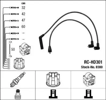 Комплект запалювального кабелю NGK8300 NGK 8300