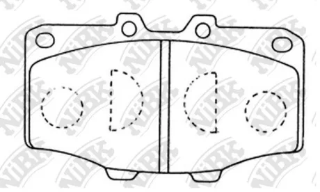 Колодки тормозные передние Toyota 4 Runner, Land Cruiser 70, Hilux NIBK NiBK PN1086