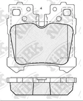 Колодки задние LS460 NIBK NiBK PN1844
