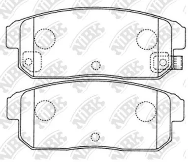 Колодки задние Nissan Almera Tino, Primera NIBK NiBK PN2467