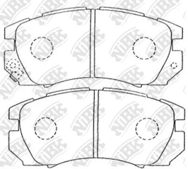 Колодки тормозные передние Subaru Impreza, Legasy NIBK NiBK PN7247