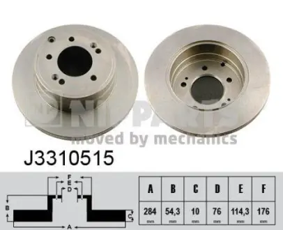 Диски гальмівні NIPPARTS J3310515
