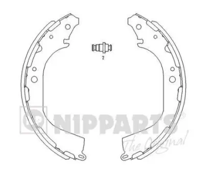 Гальмівні колодки NIPPARTS J3501045