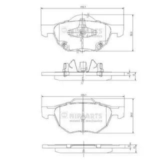 Гальмівні колодки NIPPARTS J3604064