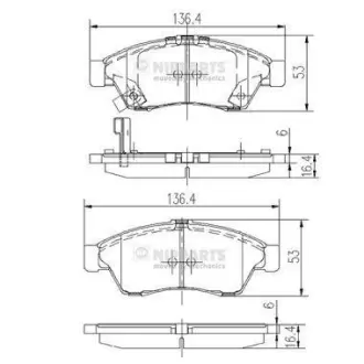 Гальмівні колодки NIPPARTS J3608024