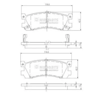 Гальмівні колодки NIPPARTS J3613005