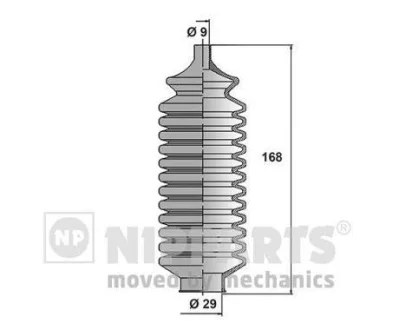 Пильник рульової тяги NIPPARTS N2845001