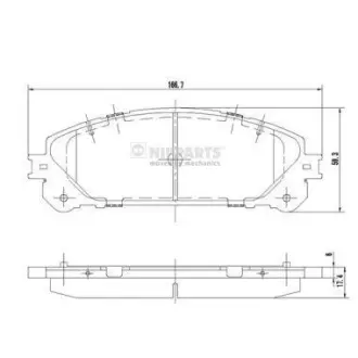Гальмівні колодки NIPPARTS N3602139