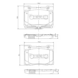 Гальмівні колодки NIPPARTS N3604070