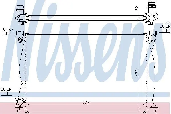 Радіатор охолодження двигуна First Fit NISSENS 60231A (фото 1)