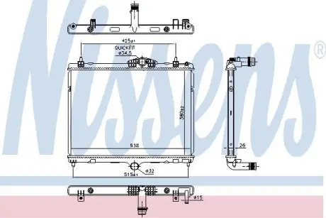 Радіатор охолоджування NISSENS 606055