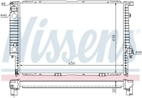 Радіатор охолоджування NISSENS 60622A
