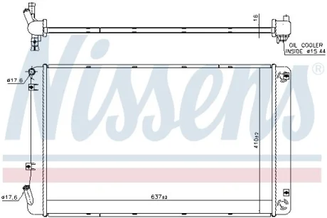 Радіатор охолоджування NISSENS 606608