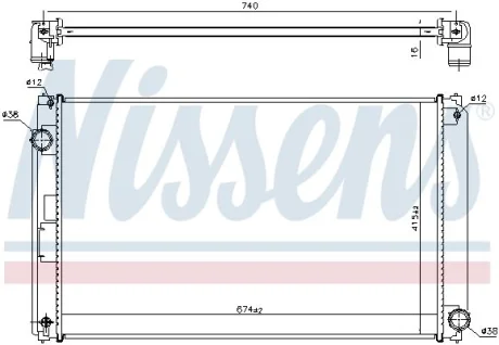 Радіатор охолодження двигуна NISSENS 606610