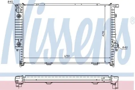 Радіатор BMW 5 E34(88-)525 tds(+)[OE 1711.2.244.543] NISSENS 60694A