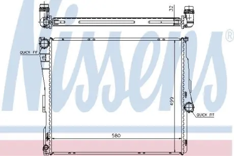 Радіатор системи охолодження NISSENS 60803A