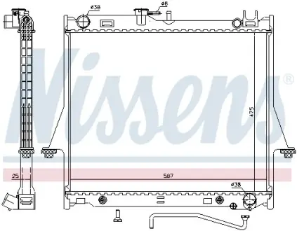 Радіатор охолоджування NISSENS 60854