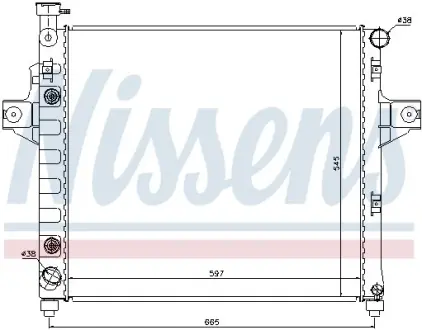 Радіатор JP GD CHER(99-)4.0 i(+)[OE 52079428] NISSENS 61009