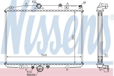 Радіатор CN C5(00-)2.0 HDi(+)[OE 1330.64] NISSENS 61292A