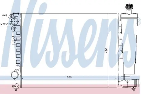 Радіатор CN DISPATCH(95-)2.0i 16V(+)[OE 1301.P1] NISSENS 61396