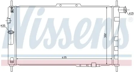 Радіатор охолодження DAEWOO ESPERO (94-) NISSENS 61656