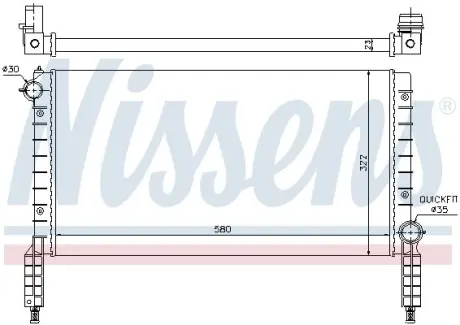 Радіатор охолодження двигуна NISSENS 61769