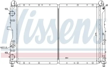 Радіатор охолоджування NISSENS 61873