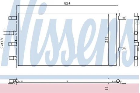 Радіатор IVECO DAILY V (11-) 35C,S 21 NISSENS 61966