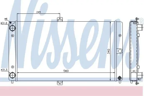 Радіатор системи охолодження NISSENS 623552