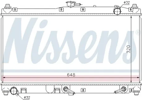 Радіатор MZ MIATA(98-)1.6 i 16V(+)[OE BP4W-15-200 A] NISSENS 62467