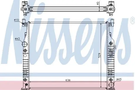Радіатор охолоджування NISSENS 62576A