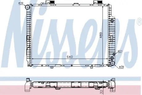 Радіатор системи охолодження NISSENS 62608A